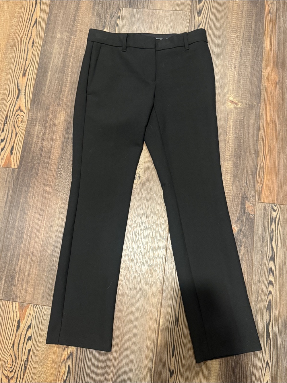 Ann Taylor Black Straight-Leg Dress Trousers